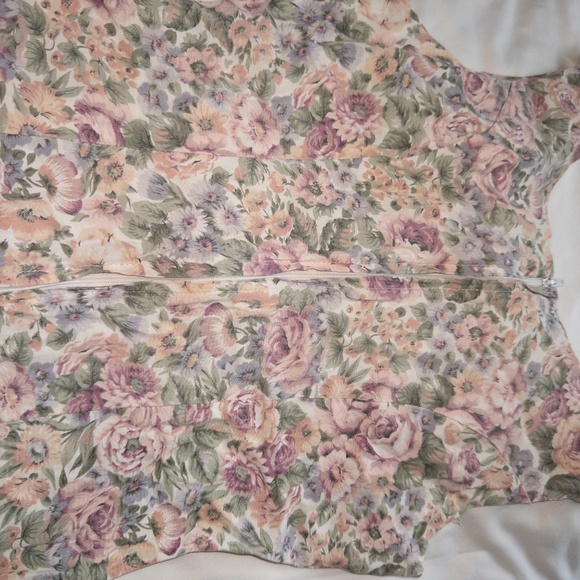 Vintage 80s floral mini dress size 3 rampage rayon - Picture 5 of 8